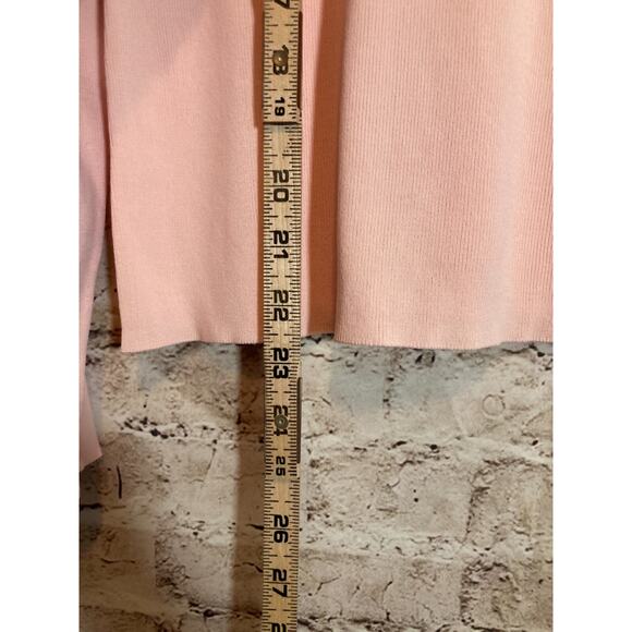 SML Design Top Womens Large Baby Pink Santana Knit Asymmetric Neckline‎ Stretch - Picture 9 of 13
